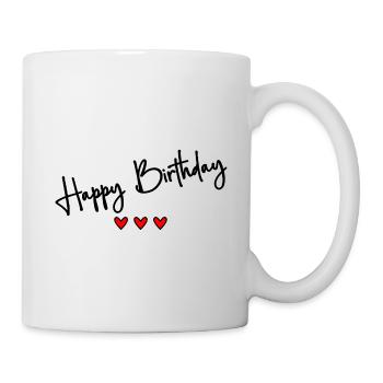 JOYEUX ANNIVERSAIRE. HAPPY BIRTHDAY. ANNIVERSAIRE. - Mug blanc - blanc - Droite