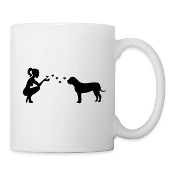 Boerboel mit Frau - Tasse - Weiß - Rechts