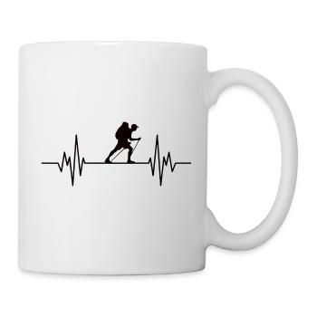 Hiking Hiking Hearbeat ECG - Mug - white - Right