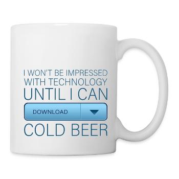 Jusqu’à ce que je puisse télécharger Cold Beer 2 - Mug blanc - blanc - Droite