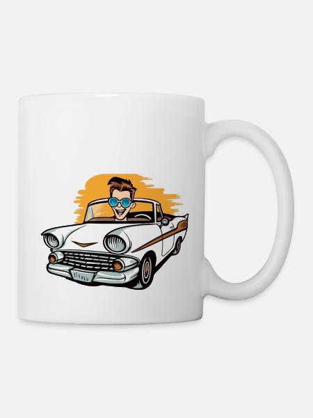 Clément en cabriolet - Mug blanc - blanc