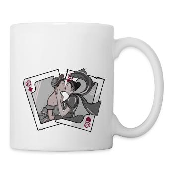 Illustration // Pride // Lesbian // Kartenspiel - Tasse - Weiß - Rechts