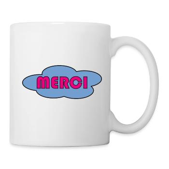 MERCI. THANKS. THANK YOU. ANNIVERSAIRE. NAISSANCE. - Mug blanc - blanc - Droite