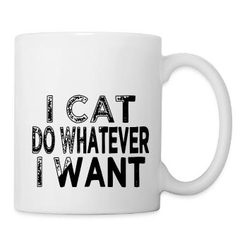 funny cat lover house cat quote pet cat fun cat - Tasse - Weiß - Rechts