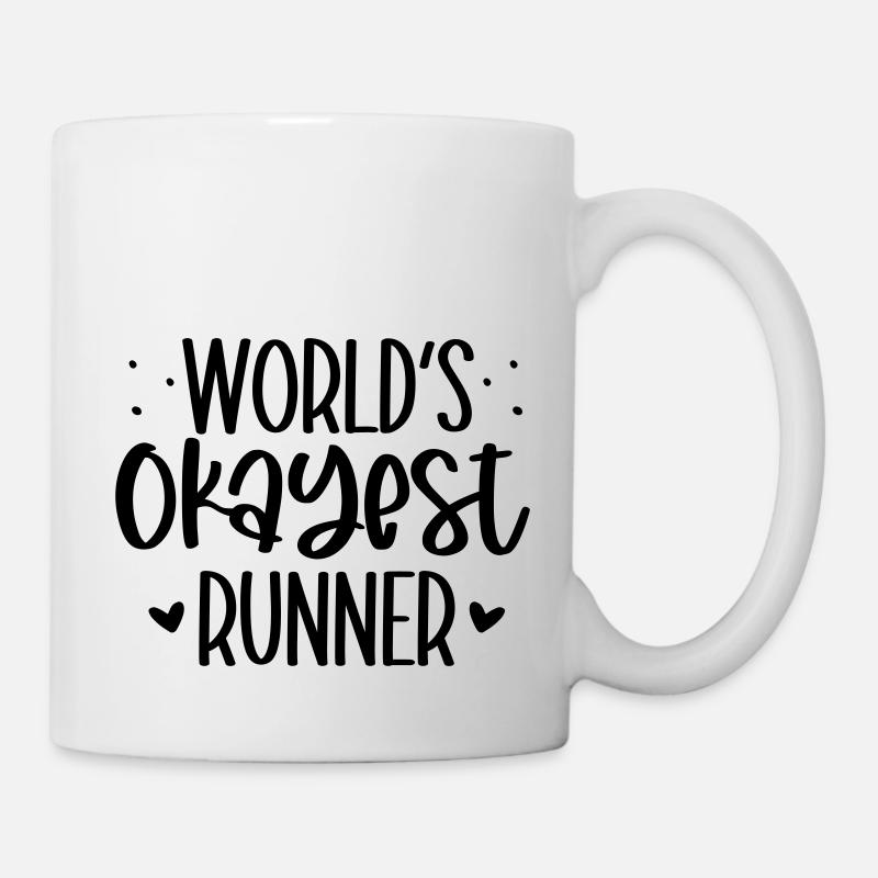 World's okayest runner - Mug blanc - blanc