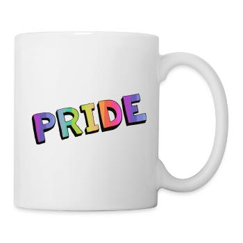 LGBTQ+ PRIDE SCHRIFTZUG - Tasse - Weiß - Rechts