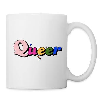 QUEER LGBTQ+ PRIDE SLOGAN - Tasse - Weiß - Rechts