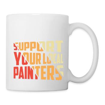 Support Your Local Painters Profession Job - Mug - white - Right