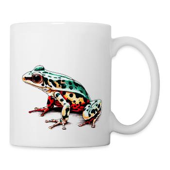 Bunter Pfeilgiftfrosch ist sehr giftig und schön - Tasse - Weiß - Rechts