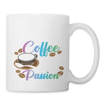 Un café avec une nouvelle passion - Mug blanc - blanc - Droite