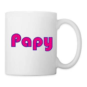 PAPY. FÊTE DES PÈRES. BONNE FÊTE PAPY. JE T'AIME. - Mug blanc - blanc - Droite