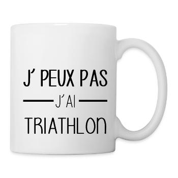 Triathlon passion, je ne connais pas de limites - Mug blanc - blanc - Droite