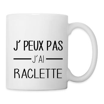 Raclette addict, fondre de plaisir! - Mug blanc - blanc - Droite