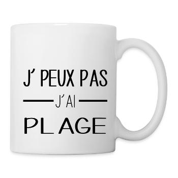 Plage - Mug blanc - blanc - Droite