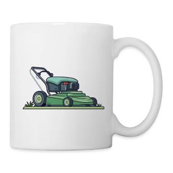 Rasenmäher - Tasse - Weiß - Rechts
