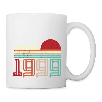 Vintage 1999 Anniversaire rétro sunset design - Mug blanc - blanc - Droite