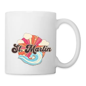 Saint Martin Karibik Retro - Tasse - Weiß - Rechts