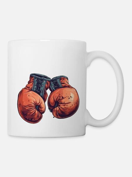 Die Contender-Handschuhe für Champions - Tasse - Weiß