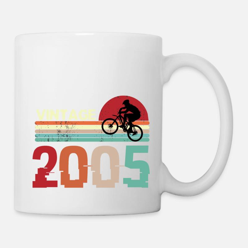 Vintage Birthday rétro sunset design - Mug blanc - blanc