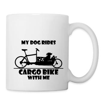 Cargo bike, cargo bike, dog, cargo bike - Mug - white - Right
