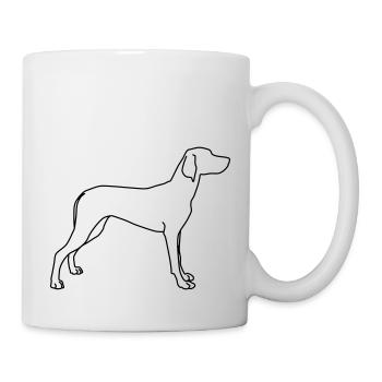 vizla lineart 1 - Tasse - Weiß - Rechts
