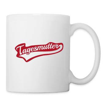 Tagesmutter swoosh Schriftzug Tagesmama - Tasse - Weiß - Rechts