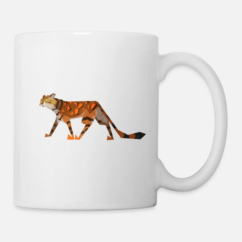 Illustration Cat (Bengal) - flat cat - Mug - white