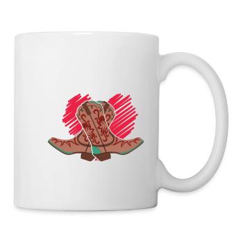 Women's Line Dance Country Western Motif - Mug - white - Right