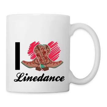 Women's Line Dance Country Western Motif - Mug - white - Right