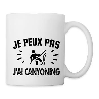 je peux pas j'ai canyoning - Mug blanc - blanc - Droite