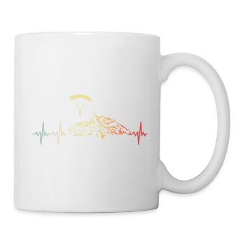 Fallschirmspringer Gleitschirm Frequenz Puls - Tasse - Weiß - Rechts