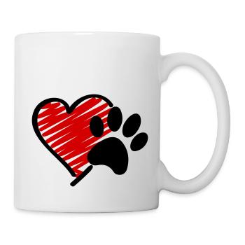 Amour de chien - Mug blanc - blanc - Droite