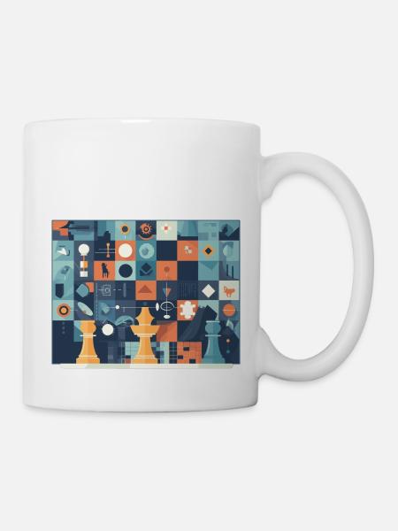 Konzept des Schachspiels - Tasse - Weiß