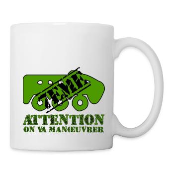 Attention on va manœuvrer - Mug blanc - blanc - Droite