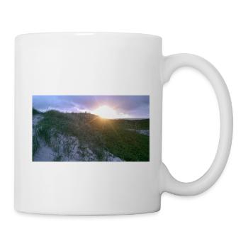 Düne, Sonnenuntergang - Tasse - Weiß - Rechts