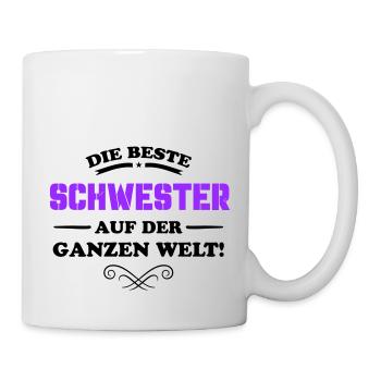 die beste schwester - Tasse - Weiß - Rechts