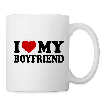 I love my boyfriend - Mug blanc - blanc - Droite
