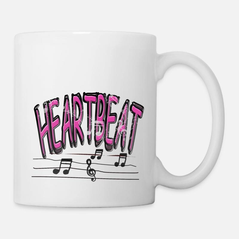 Heartbeat - Tasse - Weiß