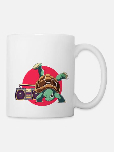 Breakdance Schildkröte Loco Animal Squad - Tasse - Weiß