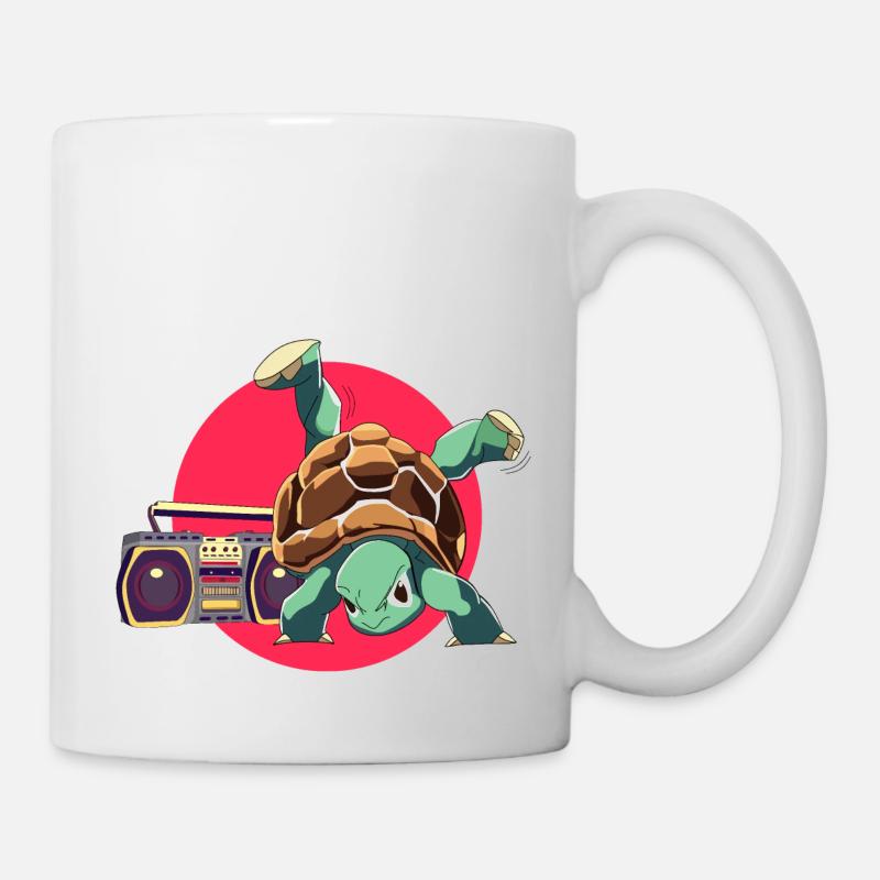 Breakdance Schildkröte Loco Animal Squad - Tasse - Weiß