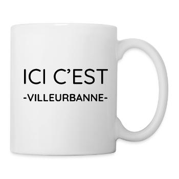 Ici c'est Villeurbanne (noir) - Mug blanc - blanc - Droite