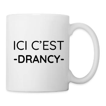 Ici c'est Drancy (noir) - Mug blanc - blanc - Droite
