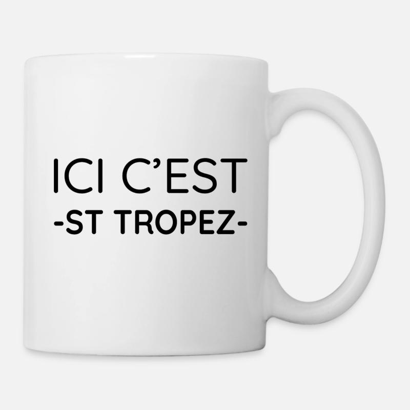 Ici c'est Saint Tropez (noir) - Mug blanc - blanc