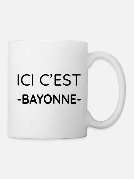 Ici c'est Bayonne (noir) - Mug blanc - blanc