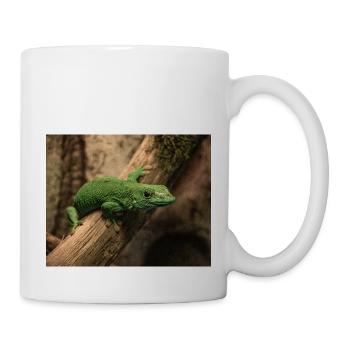 Madagascar Taggecko auf einem Ast - Tasse - Weiß - Rechts