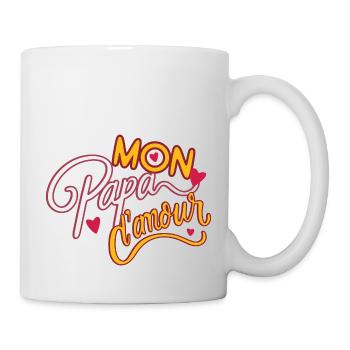 Mon Papa d'amour belle idee cadeau fete des peres - Mug blanc - blanc - Droite