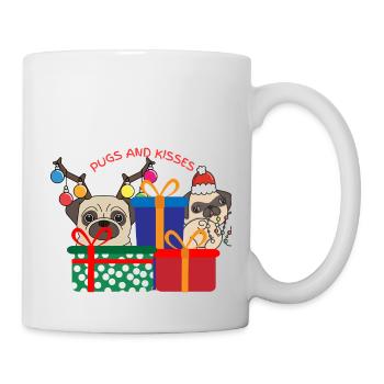 Pugs and kisses - Mug - white - Right