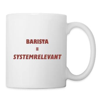 Barista Kaffee Shirt Geschenk - Tasse - Weiß - Rechts