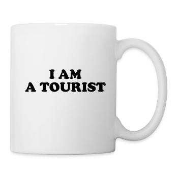 « Je suis un touriste » Anglais Noir - Mug blanc - blanc - Droite