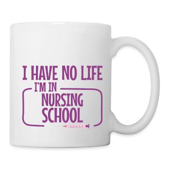 Je n’ai pas de vie Je suis à l’école d’infirmières 2 - Mug blanc - blanc - Droite